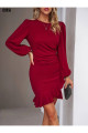 Kadın Volan Detaylı Şık Krep Elbise Kadın Volan Detaylı Şık Krep Elbise