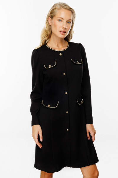 Süs Kapak Ve Düğmeli Elbise