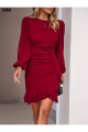 Kadın Volan Detaylı Şık Krep Elbise Kadın Volan Detaylı Şık Krep Elbise