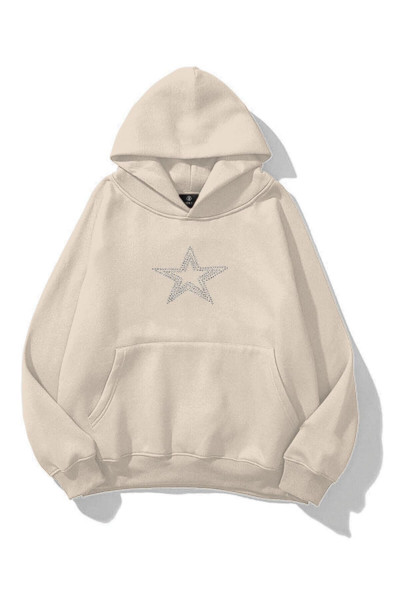 Unisex Star Stroke Taş Baskılı Sweatshirt Taş Unisex Star Stroke Taş Baskılı Sweatshirt Taş