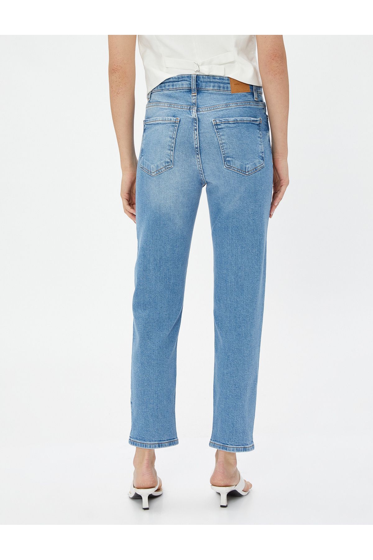 Yüksek Bel Kot Pantolon Hafif Dar Paça - Eve Jeans Yüksek Bel Kot Pantolon Hafif Dar Paça - Eve Jeans
