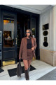 Kahve Oversize Süet Blazer Ceket Kahve Oversize Süet Blazer Ceket
