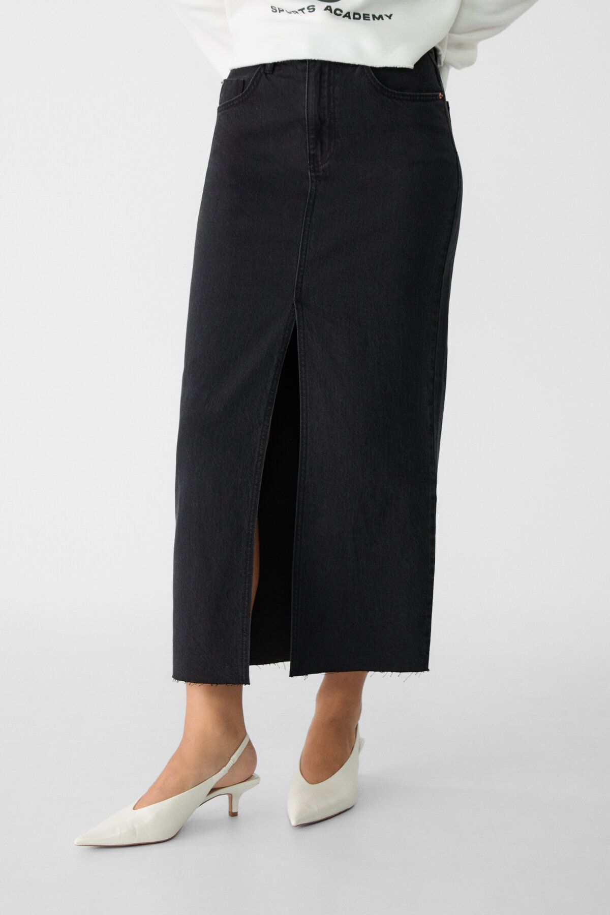 Uzun Denim Comfort Etek
