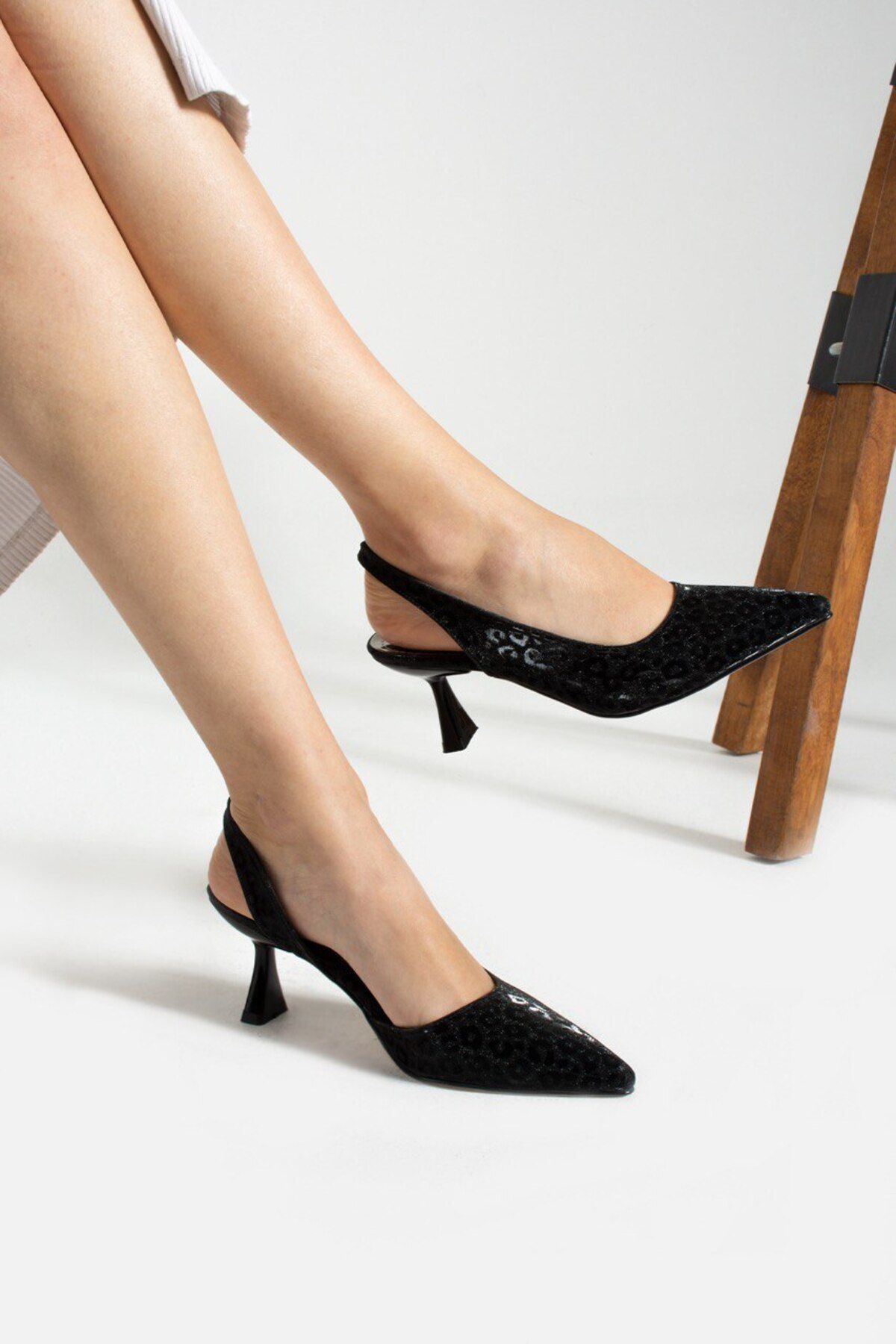 Kadın Sıyah Topuklu Stiletto Abiye Ayakkabı Kadın Sıyah Topuklu Stiletto Abiye Ayakkabı