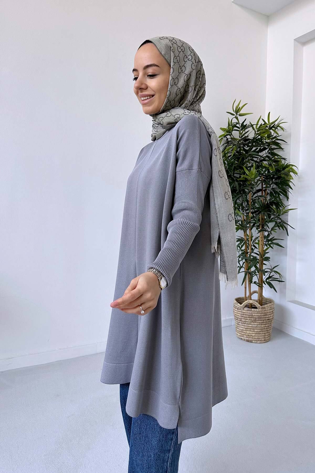 Mira Merserize Tunik - Gri Mira Merserize Tunik - Gri
