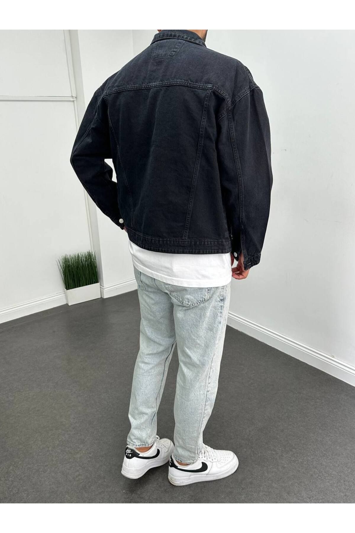 Siyah Oversize Kot Ceket