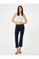 Kısa Ispanyol Paça Kot Pantolon Nervürlü Standart Bel - Flare Crop Jean