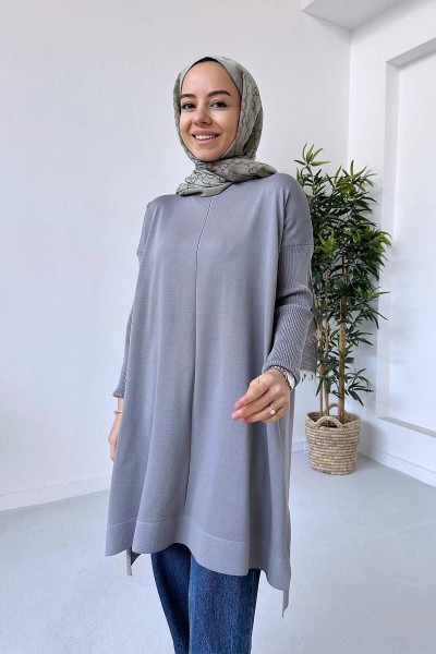 Mira Merserize Tunik - Gri Mira Merserize Tunik - Gri