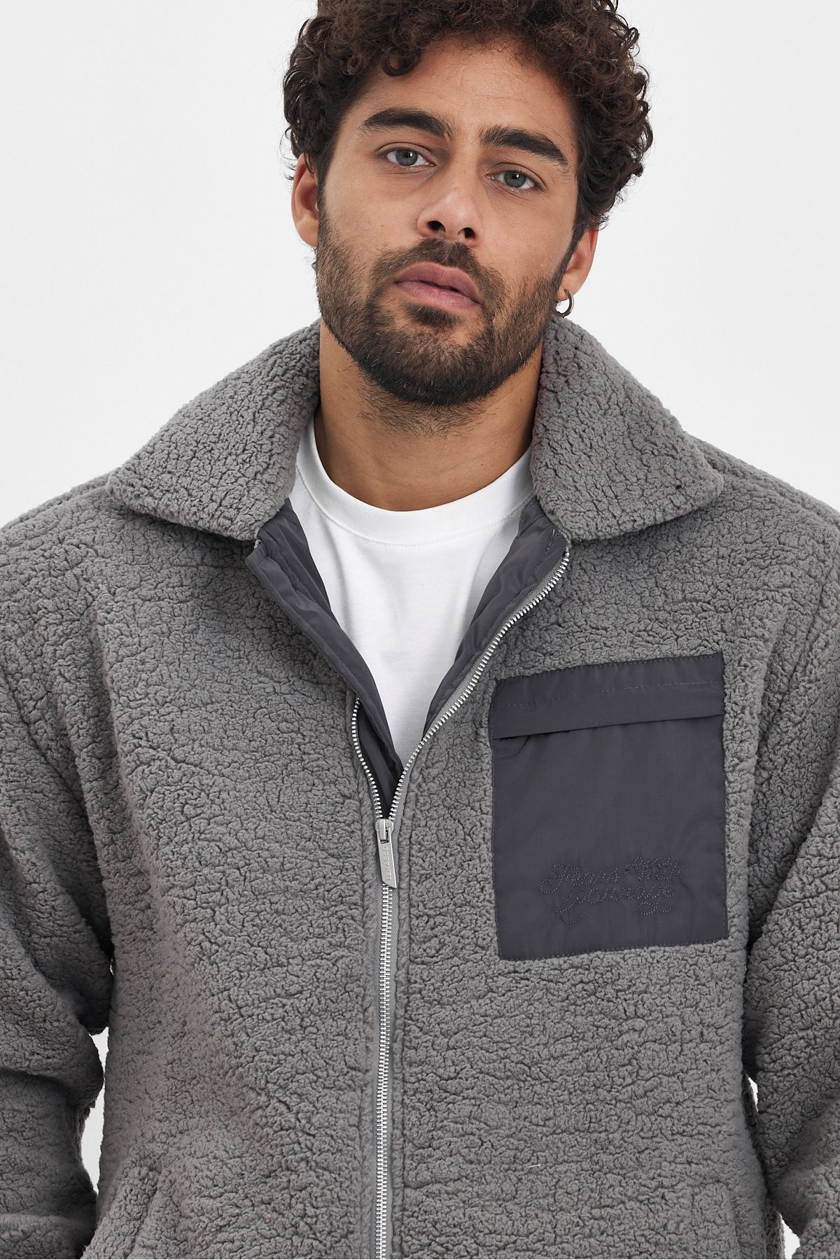 Unisex Ön Cep Peluş Mont Unisex Ön Cep Peluş Mont