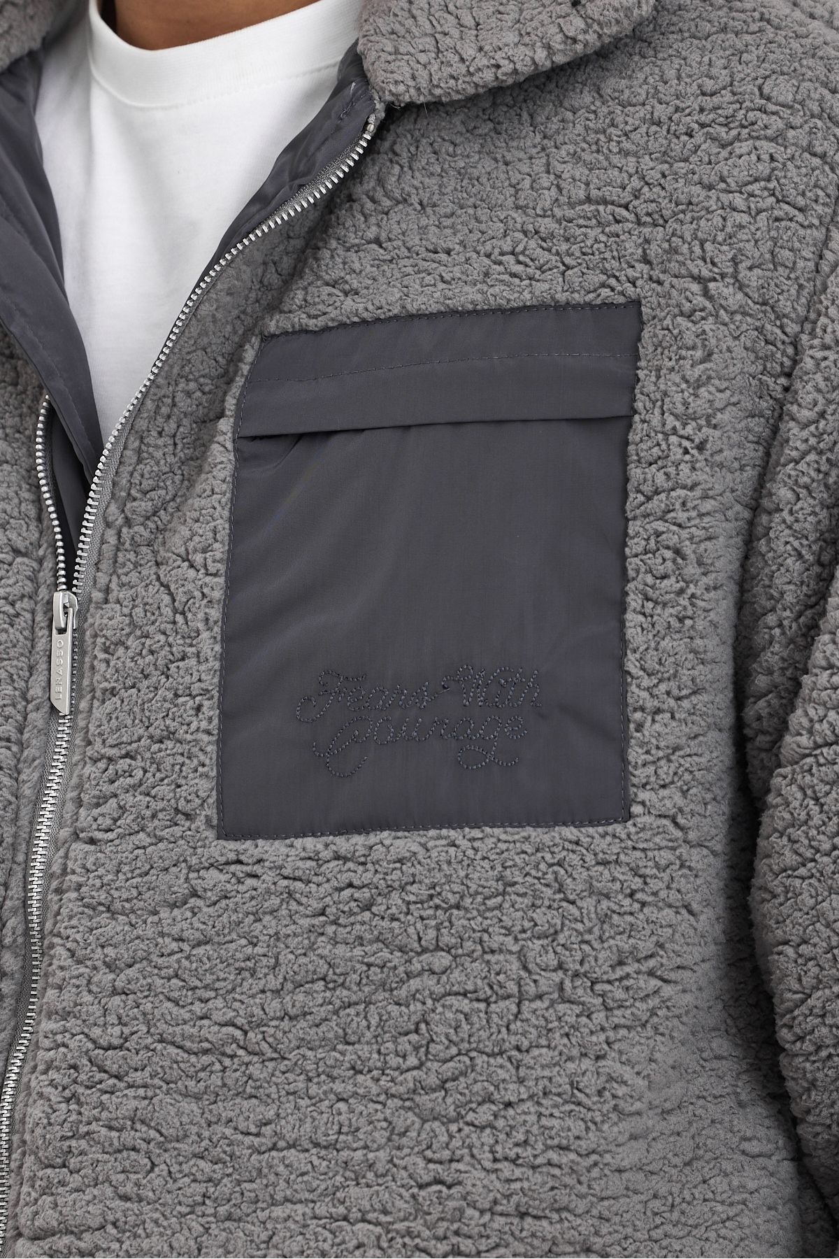 Unisex Ön Cep Peluş Mont Unisex Ön Cep Peluş Mont