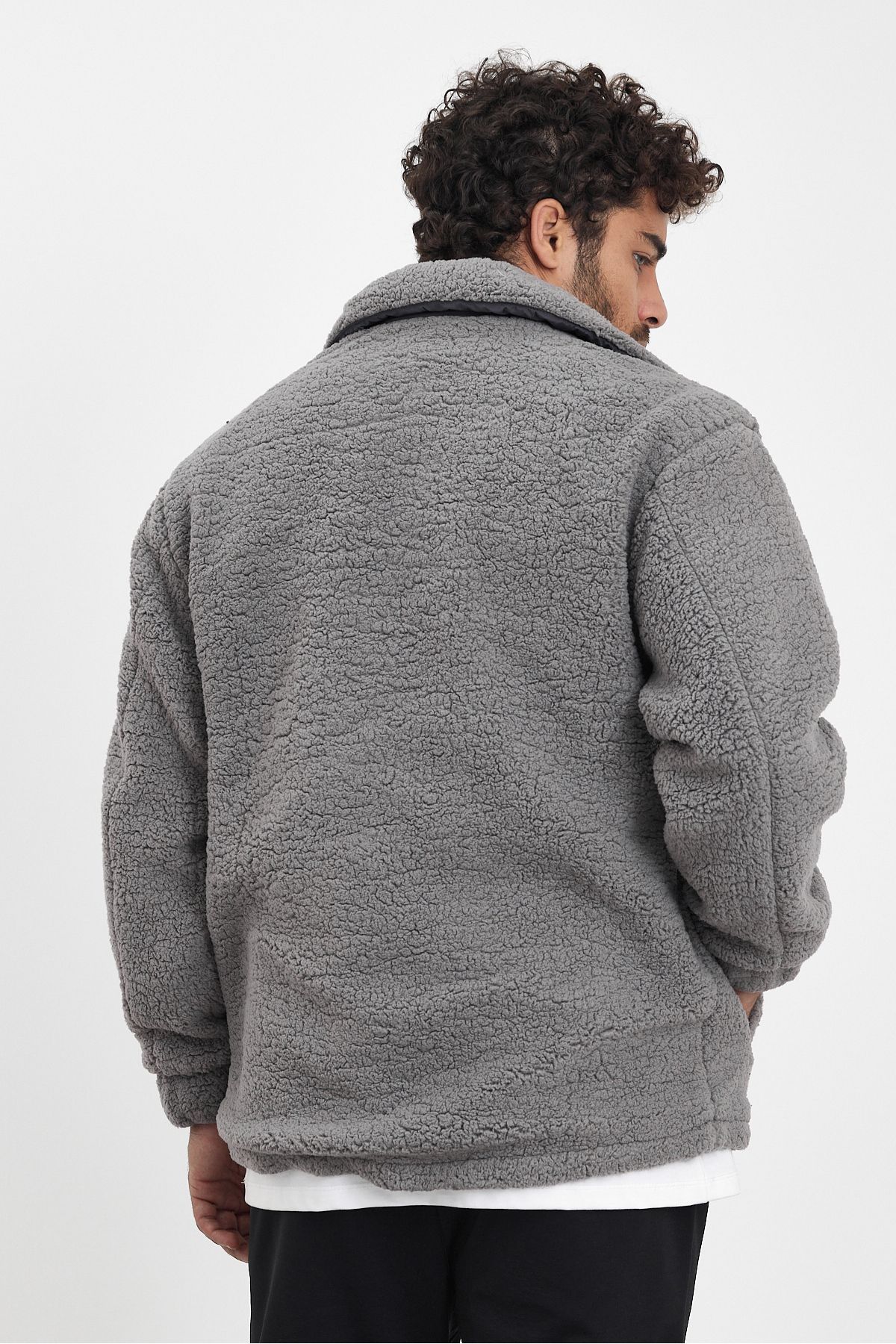 Unisex Ön Cep Peluş Mont Unisex Ön Cep Peluş Mont