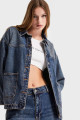 Kadın T.Kot Rengi Oversize Cepli Denim Ceket Kadın T.Kot Rengi Oversize Cepli Denim Ceket