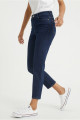 Koyu Mavi Mom Jeans Yumuşak Likralı Yüksek Bel Kot Pantolon Ekstra Rahat Kumaş Koyu Mavi Mom Jeans Yumuşak Likralı Yüksek Bel Kot Pantolon Ekstra Rahat Kumaş