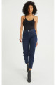 Koyu Mavi Mom Jeans Yumuşak Likralı Yüksek Bel Kot Pantolon Ekstra Rahat Kumaş Koyu Mavi Mom Jeans Yumuşak Likralı Yüksek Bel Kot Pantolon Ekstra Rahat Kumaş