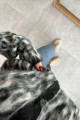 Marka model leopar desenli saçaklı hırka