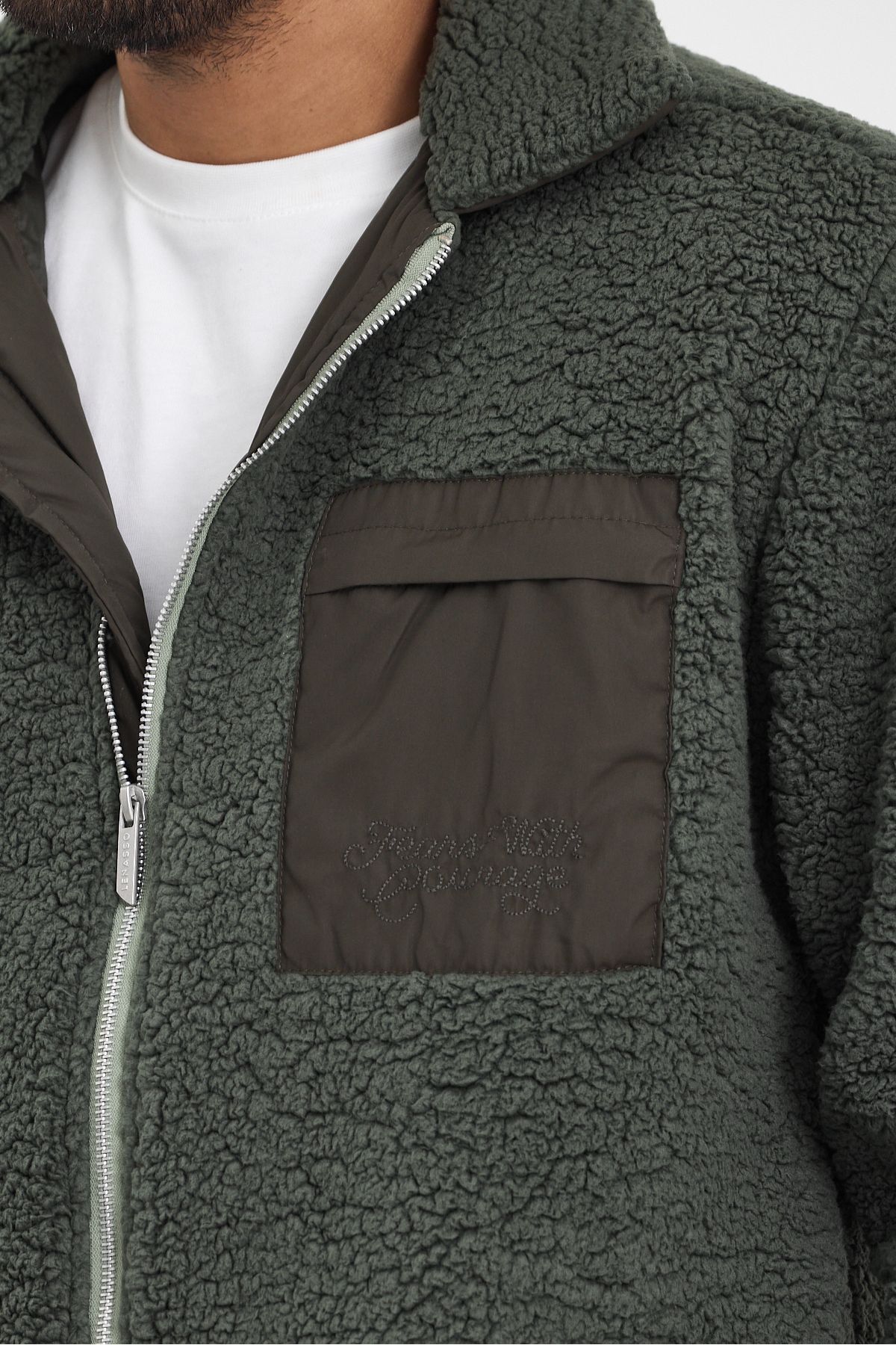 Unisex Ön Cep Peluş Mont Unisex Ön Cep Peluş Mont