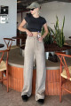 Vizon Beli Ayarlanabilir Geniş Paça Pantolon MG2089 Vizon Beli Ayarlanabilir Geniş Paça Pantolon MG2089