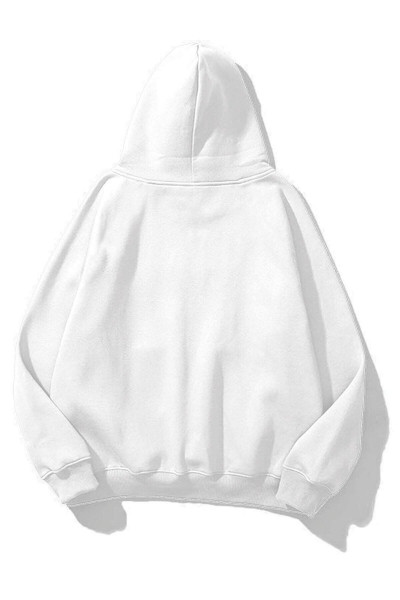 Unisex Juicy Taş Baskılı Sweatshirt Beyaz Unisex Juicy Taş Baskılı Sweatshirt Beyaz