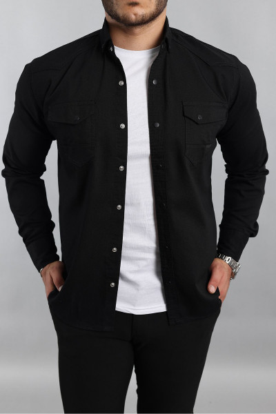 Slim Fit Erkek Kot Gömlek