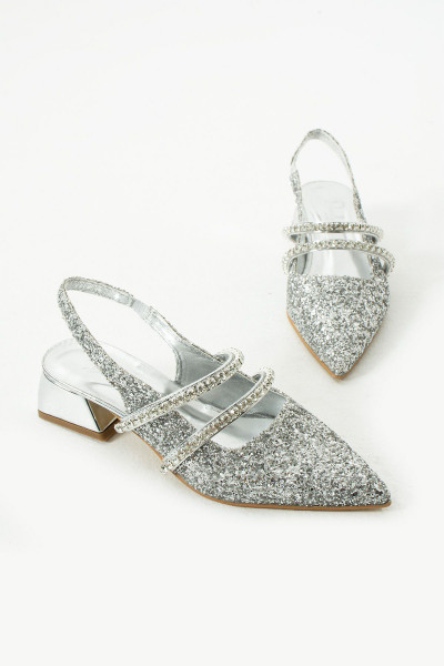 kadın taşlı şık babet-topuklu ayakkabı-LİNDA kadın taşlı şık babet-topuklu ayakkabı-LİNDA