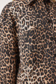 Leopar Desenli Gabardin Gömlek VİZON SİYAH LRV0075 Leopar Desenli Gabardin Gömlek VİZON SİYAH LRV0075