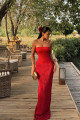 Kırmızı Samantha Maxi Boy Elbise ATE-1158