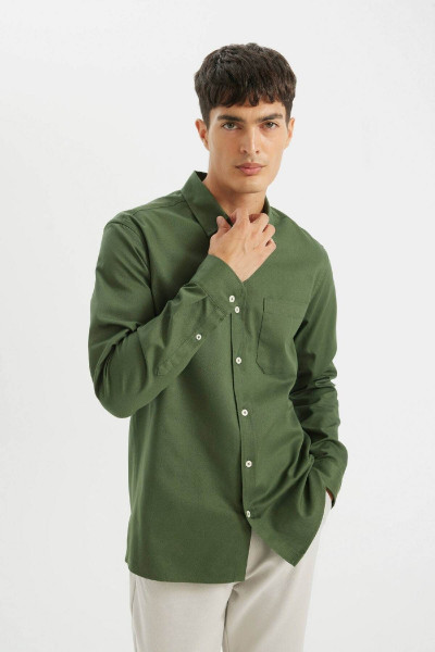 Regular Fit Normal Kesim Düğmeli Düz Gabardin Pamuklu Uzun Kollu Gömlek A5383ax24au Regular Fit Normal Kesim Düğmeli Düz Gabardin Pamuklu Uzun Kollu Gömlek A5383ax24au