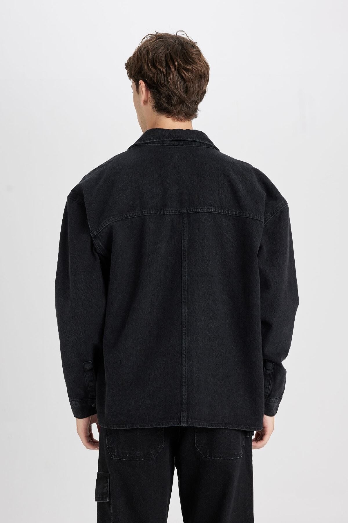 Oversize Geniş Kalıp Jean Uzun Kollu Basic Gömlek D5111ax24au Oversize Geniş Kalıp Jean Uzun Kollu Basic Gömlek D5111ax24au