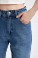 Straight Wide Yüksek Bel Uzun Jean Yıkamalı Pantolon D8152AX24WN Straight Wide Yüksek Bel Uzun Jean Yıkamalı Pantolon D8152AX24WN