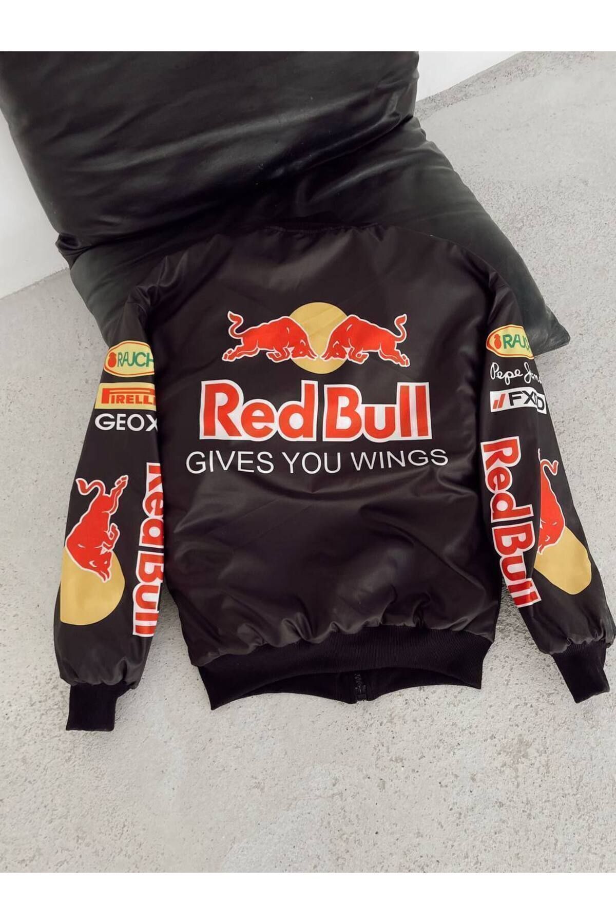 Unisex Oversize Redbull Baskılı Bomber Ceket Unisex Oversize Redbull Baskılı Bomber Ceket