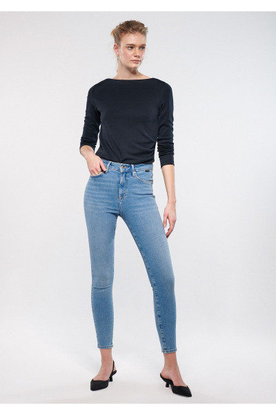 Serenay Gold Shape Puslu Indigo Si Jean Pantolon 100980-80533 Serenay Gold Shape Puslu Indigo Si Jean Pantolon 100980-80533