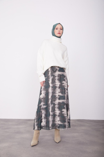 Plisoley Empirme Etek 23k1524 Yeşil