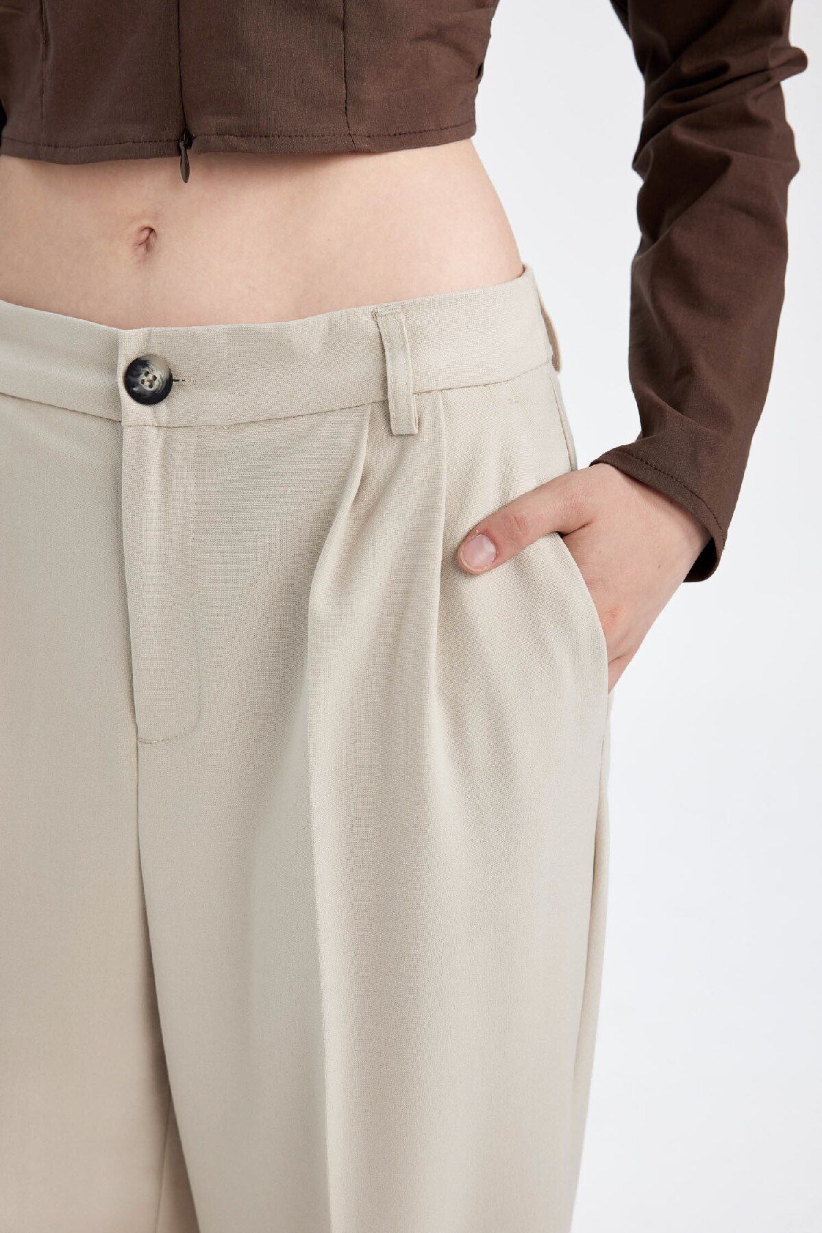 Klasik Pantolon Wide Leg Geniş Bol Paça Fleto Cepli Yüksek Bel Standart Boy Basic Düz D8150ax24au Klasik Pantolon Wide Leg Geniş Bol Paça Fleto Cepli Yüksek Bel Standart Boy Basic Düz D8150ax24au