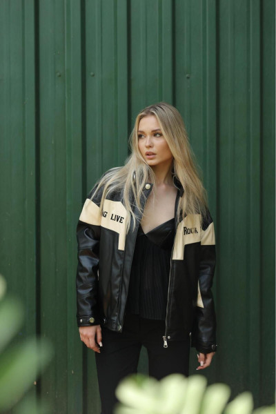 Unisex Oversize Deri Motorcu Ceketi