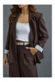 Kahve Kol Detaylı Blazer Ceket Kahve Kol Detaylı Blazer Ceket