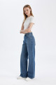 Straight Wide Yüksek Bel Uzun Jean Yıkamalı Pantolon D8152AX24WN Straight Wide Yüksek Bel Uzun Jean Yıkamalı Pantolon D8152AX24WN
