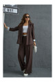 Kahve Kol Detaylı Blazer Ceket Kahve Kol Detaylı Blazer Ceket