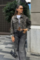 Leopar Midi Ceket Leopar Midi Ceket