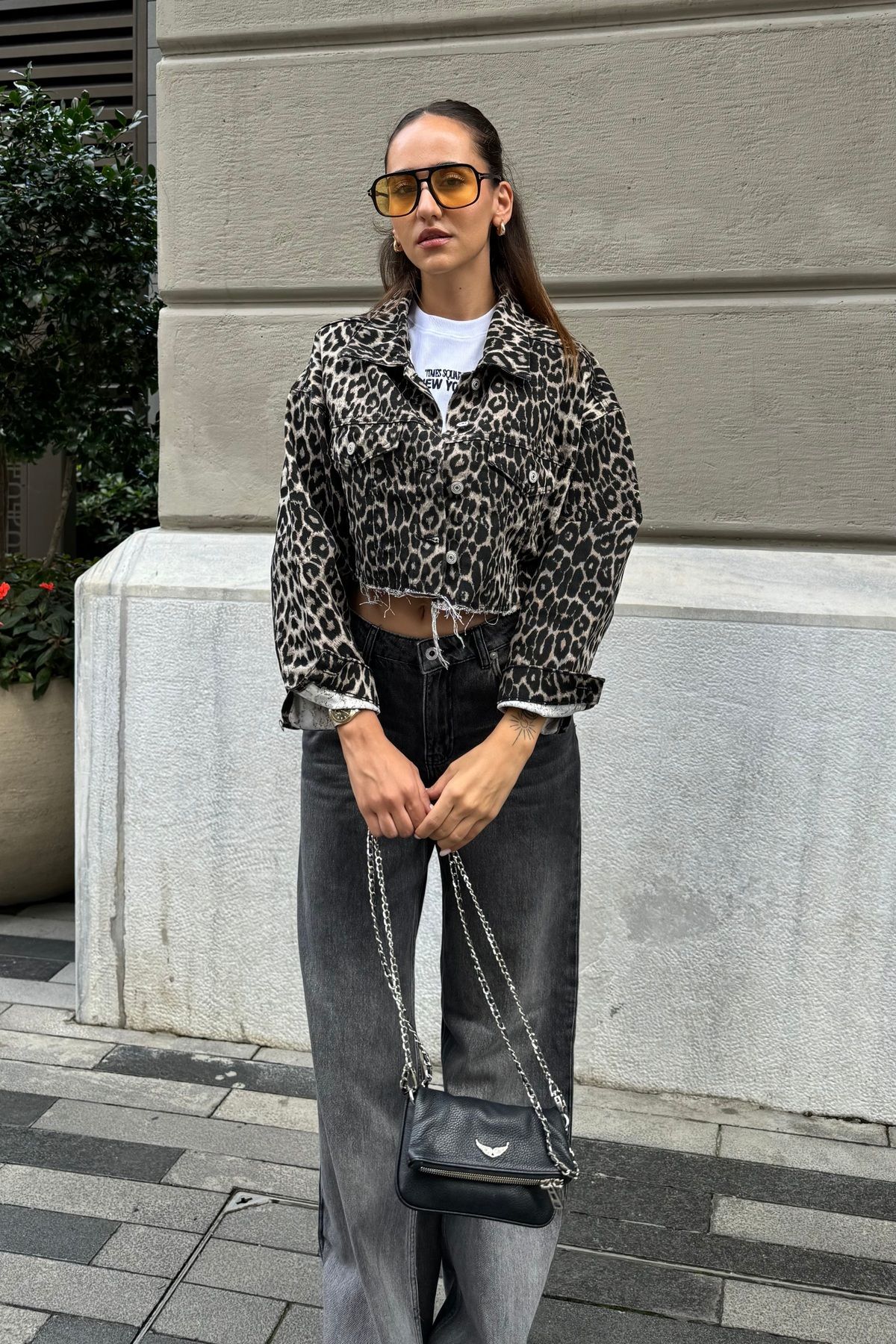 Leopar Midi Ceket Leopar Midi Ceket