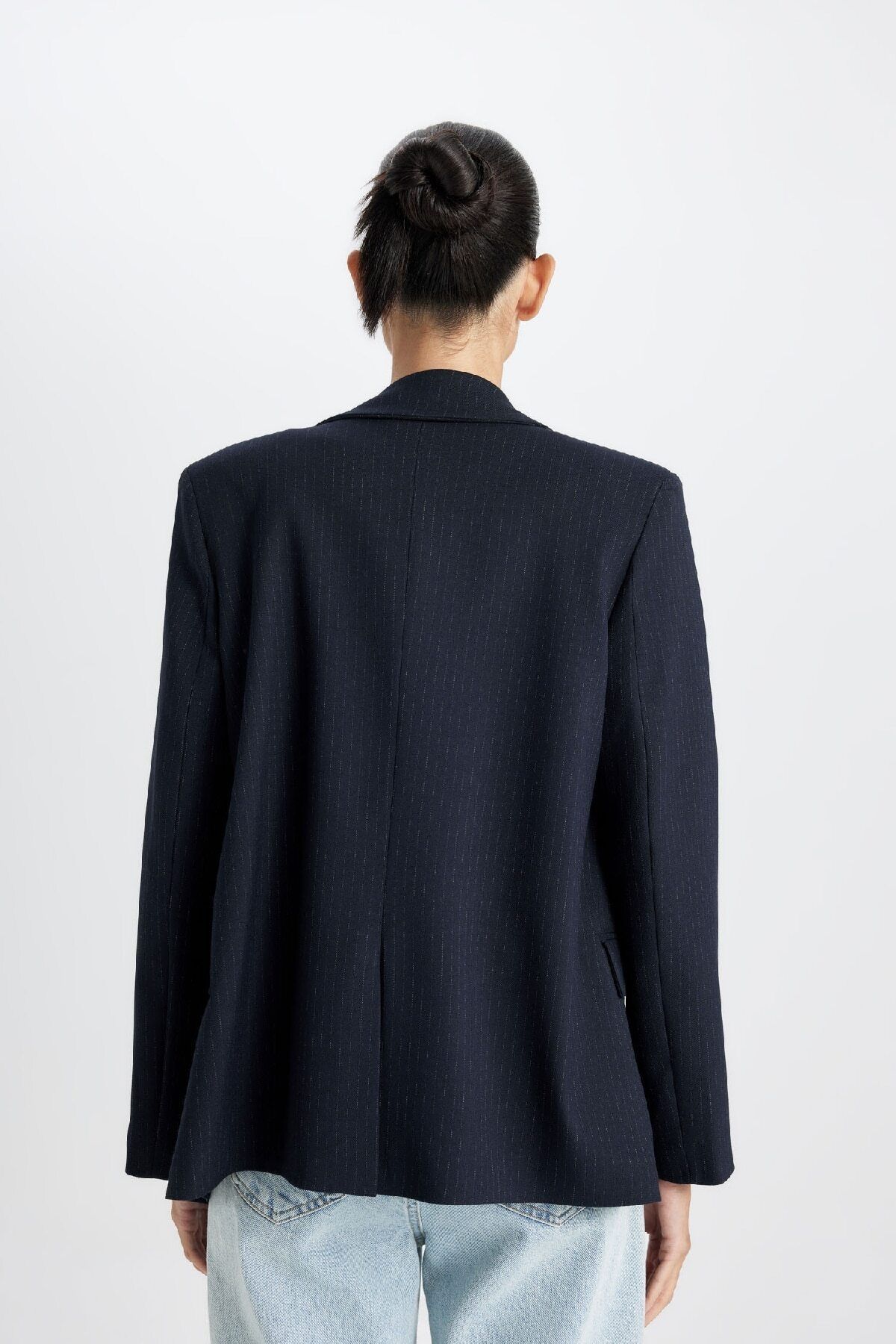 Oversize Geniş Kalıp Ceket Yaka Düğmeli Basic Düz Blazer Ceket D4446ax24au Oversize Geniş Kalıp Ceket Yaka Düğmeli Basic Düz Blazer Ceket D4446ax24au