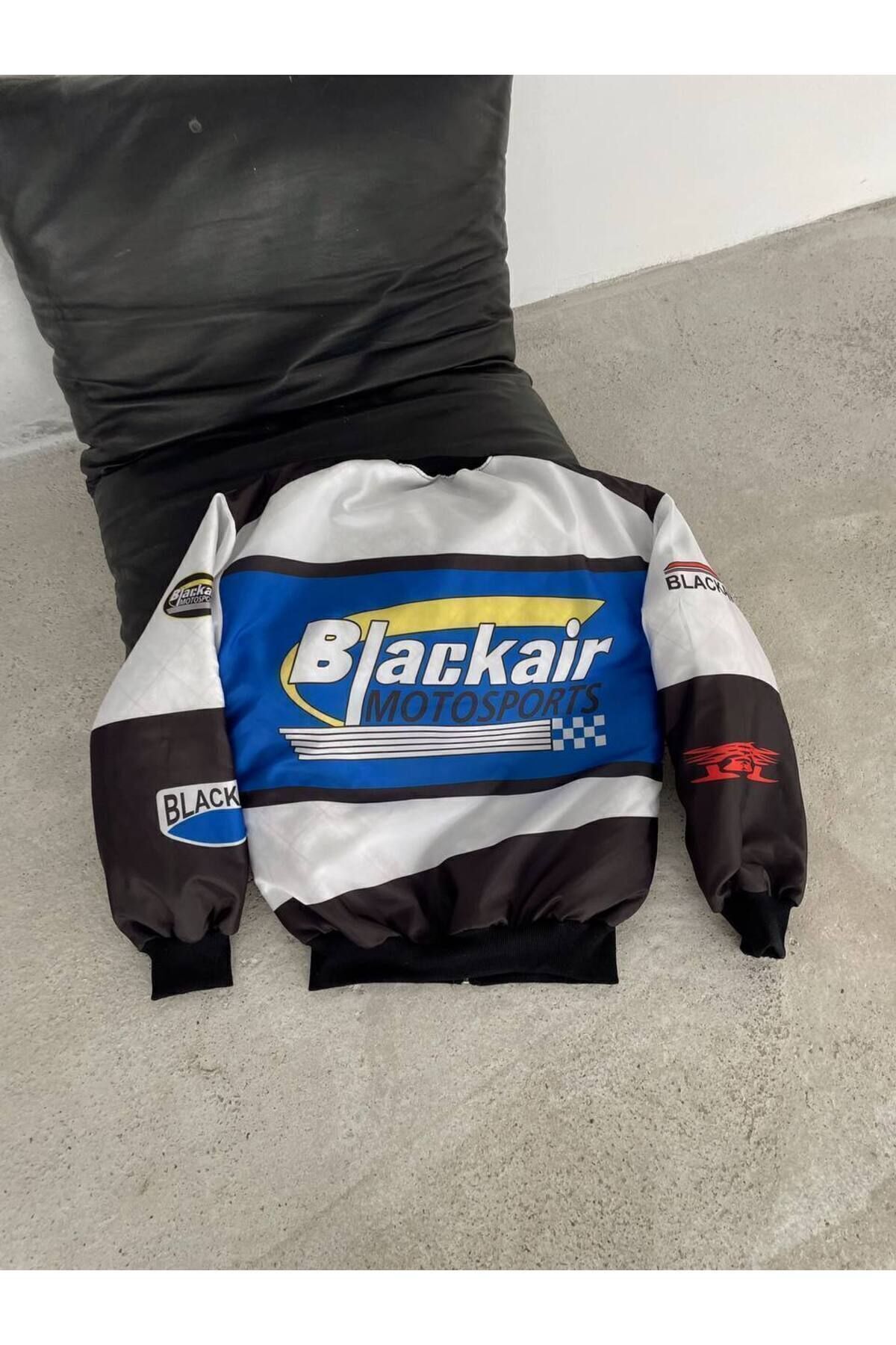 Unisex Oversize Blackair Baskılı Bomber Ceket Unisex Oversize Blackair Baskılı Bomber Ceket
