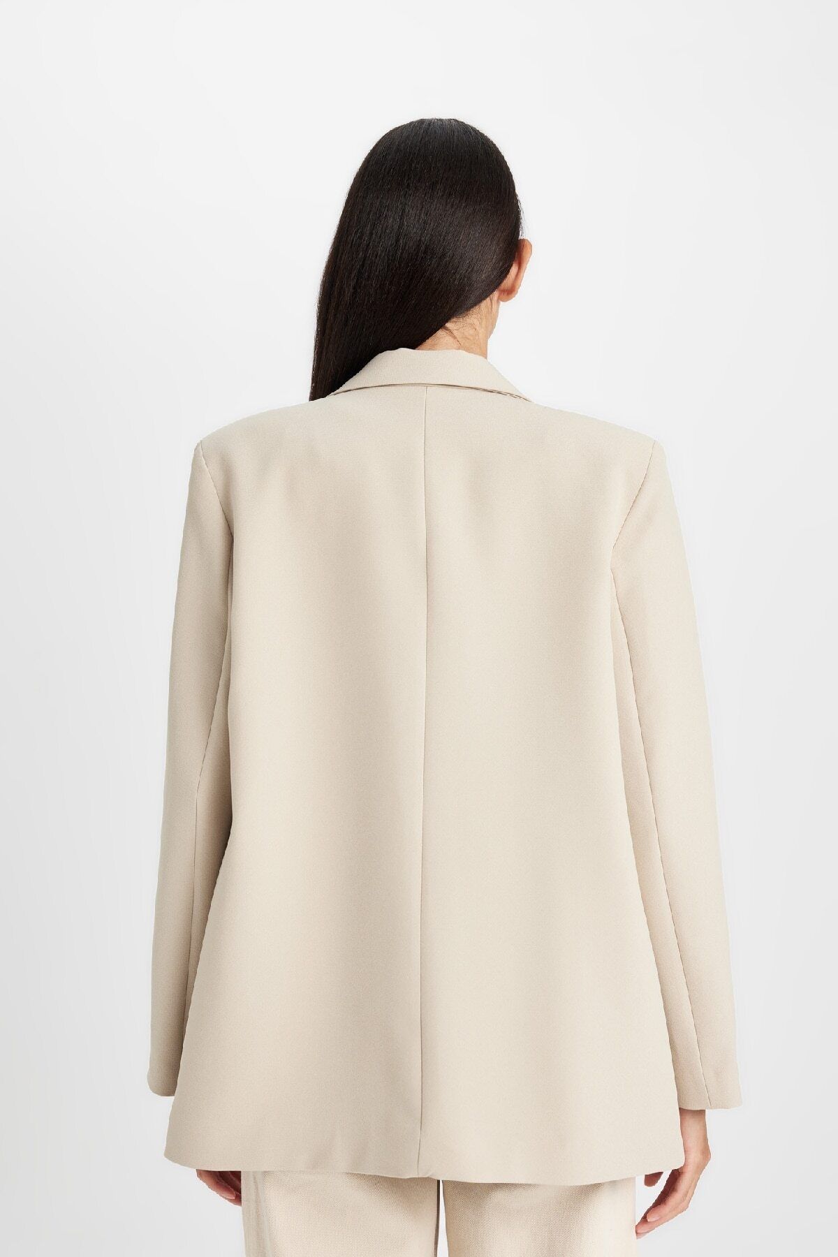 Oversize Geniş Kalıp Ceket Yaka Düğmeli Basic Düz Blazer Ceket C2457ax24au Oversize Geniş Kalıp Ceket Yaka Düğmeli Basic Düz Blazer Ceket C2457ax24au