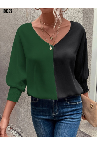 Kadın V Yakalı Sandy Bluz Kadın V Yakalı Sandy Bluz