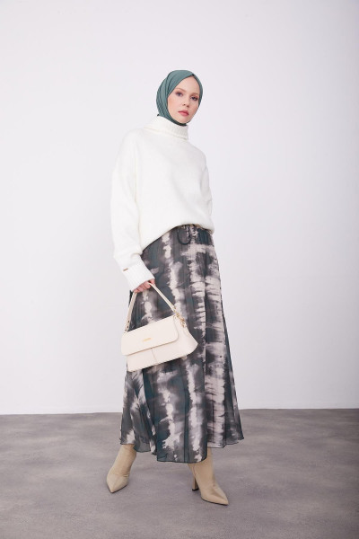 Plisoley Empirme Etek 23k1524 Yeşil