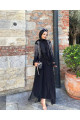 Kadın Taş İşlemeli Abaya Takım - Siyah l Kadın Taş İşlemeli Abaya Takım - Siyah l