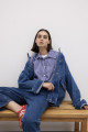 Oversize Kot Ceket Orta Mavi Oversize Kot Ceket Orta Mavi