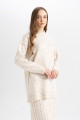 Relax Fit Yarım Balıkçı Yaka Nopeli Kumaş Kazak Tunik D7487ax24wn Relax Fit Yarım Balıkçı Yaka Nopeli Kumaş Kazak Tunik D7487ax24wn