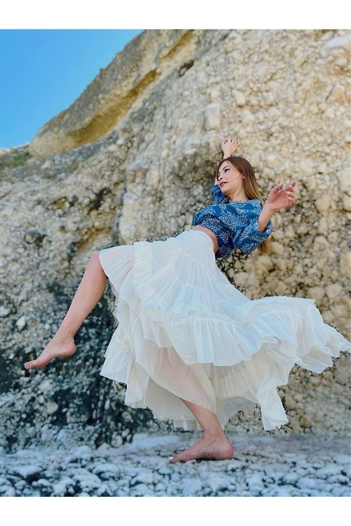 Özel Tasarım Ham Kadın Etnik Model Astarlı Carmen Etek Özel Tasarım Ham Kadın Etnik Model Astarlı Carmen Etek