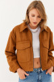 Kadın Yumuşak Kaşe Crop Ceket MBMS013 60501013 Kadın Yumuşak Kaşe Crop Ceket MBMS013 60501013