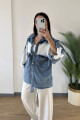 RV020 5950 File Detay Kot Ceket MAVİ RV020 5950 File Detay Kot Ceket MAVİ